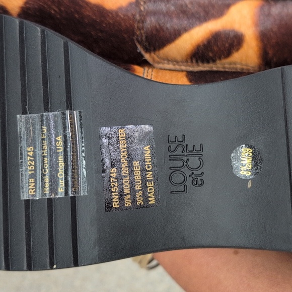 Louise Et Cie Cow Hair Boots, Animal Print, Leopard, Women's Size 8.5 - Picture 8 of 13